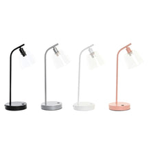 Dkd Home Decor Bureaulamp Dkd Home Decor 22 X 15 X 46 Cm Kristal Zilverkleurig Zwart Grijs Roze Metaal Wit 220 V 40 W 25 W 4 Onderdelen