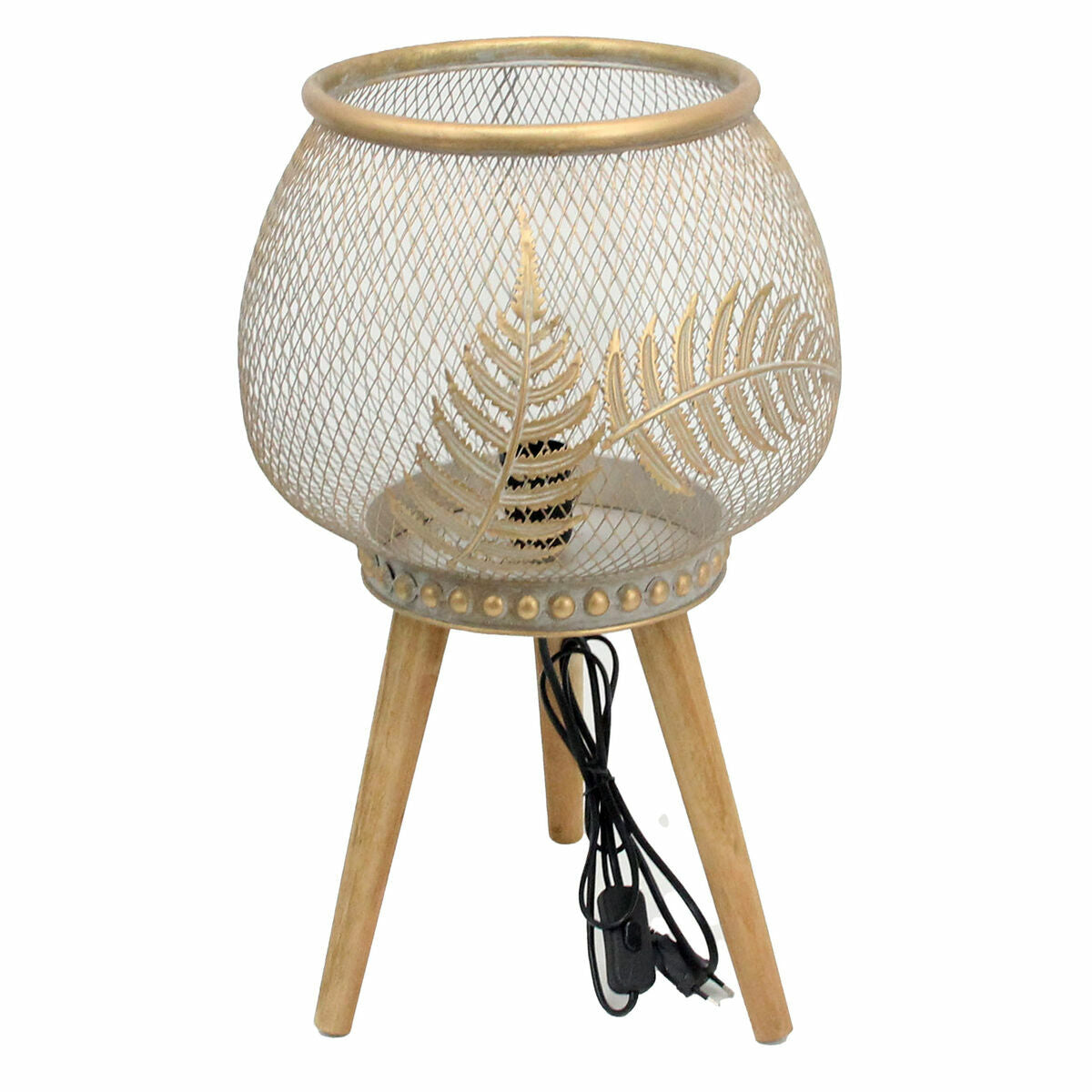 Dkd Home Decor Bureaulamp Dkd Home Decor Gouden Metaal Hout (33 X 33 X 51 Cm)
