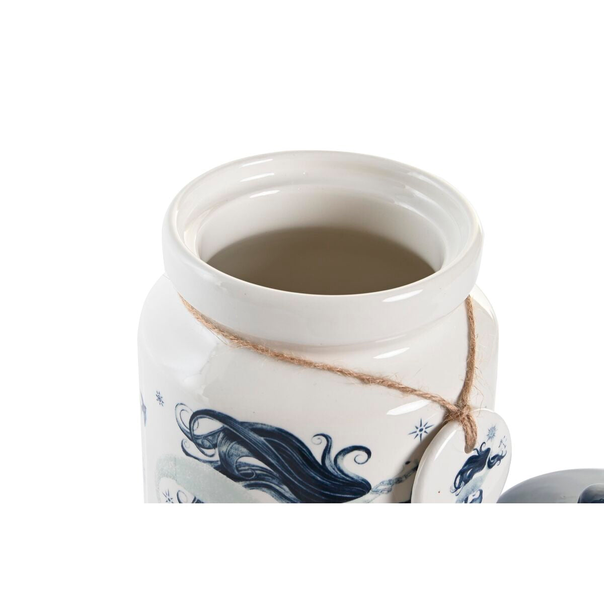 Dkd Home Decor Tin Dkd Home Decor 12 X 12 X 16 Cm Blauw Wit Dolomite (3 Stuks)