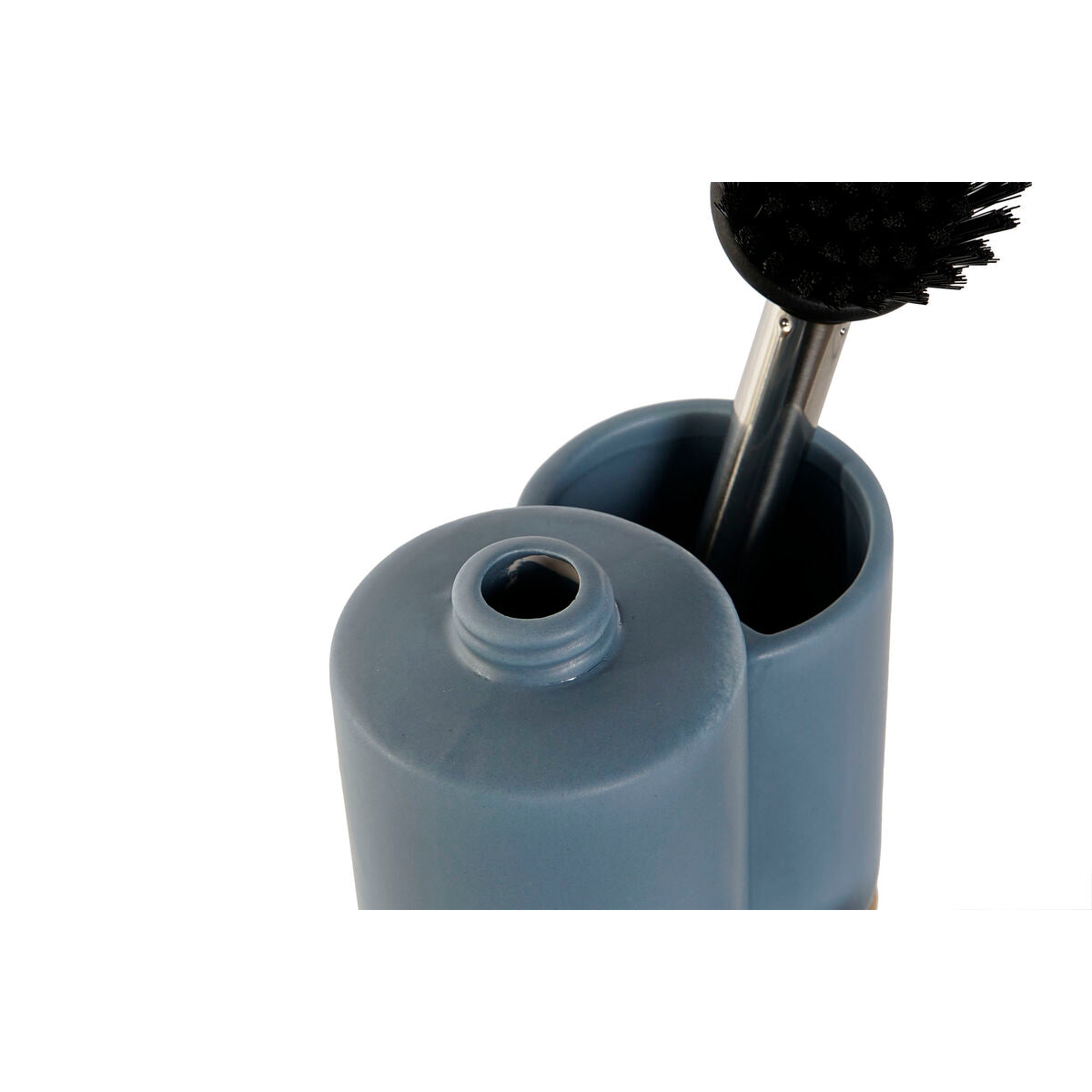 Dkd Home Decor 2-In-1 Zeepdispenser Voor Het Aanrecht Dkd Home Decor Bamboe Roestvrij Staal Dolomite 11,5 X 6,5 X 18,5 Cm (2 Stuks)