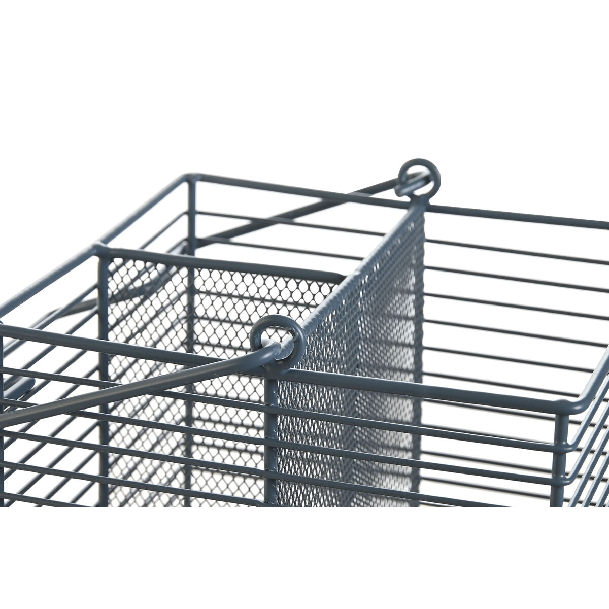 Dkd Home Decor Bestekmand Dkd Home Decor Blauw Wit Metaal Rubberwood 18 X 18 X 15 Cm (2 Stuks)