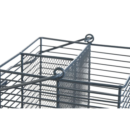 Dkd Home Decor Bestekmand Dkd Home Decor Blauw Wit Metaal Rubberwood 18 X 18 X 15 Cm (2 Stuks)