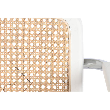 Dkd Home Decor Stoel Met Armleuning Dkd Home Decor Wit Zilverkleurig Natuurlijk Rotan Elmhout 65,5 X 62 X 79 Cm