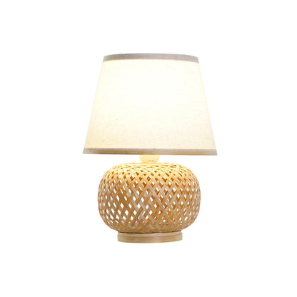 Dkd Home Decor Bureaulamp Dkd Home Decor Bruin Natuurlijk Bamboe 50 W 220 V 24 X 24 X 34 Cm