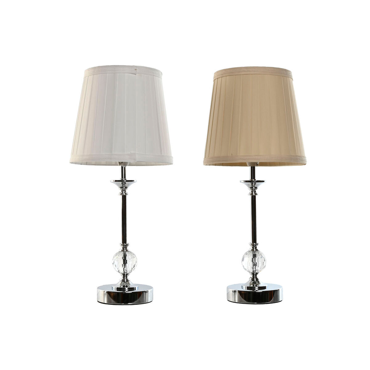 Home Esprit Bureaulamp Home Esprit Wit Beige Metaal 25 W 220 V 20 X 20 X 46 Cm (2 Stuks)