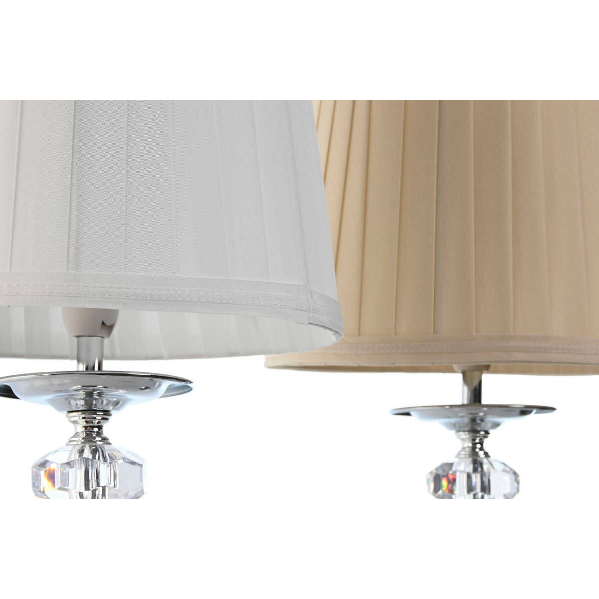 Home Esprit Bureaulamp Home Esprit Wit Beige Metaal 25 W 220 V 22 X 22 X 45 Cm (2 Stuks)