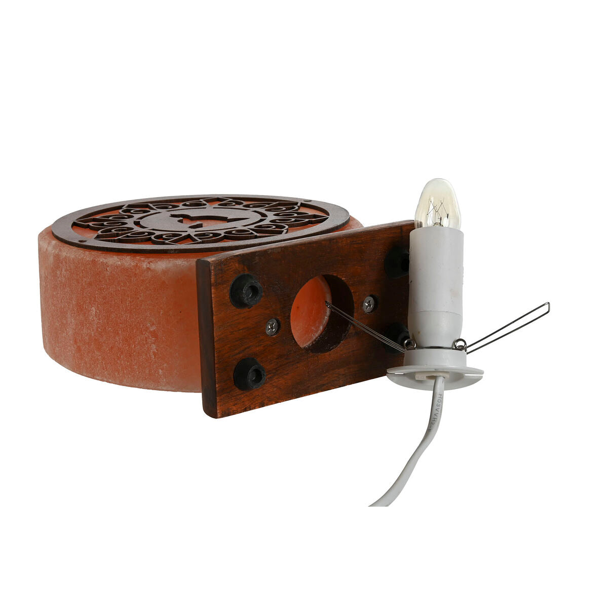 Home Esprit Bureaulamp Home Esprit Bruin Roze Zout Mangohout 15 W 220 V 16 X 7 X 18 Cm