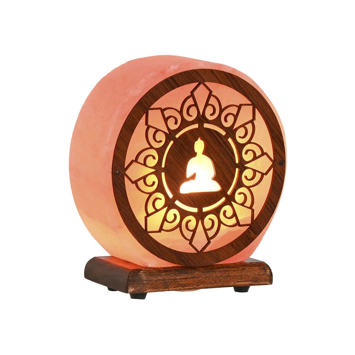 Home Esprit Bureaulamp Home Esprit Bruin Roze Zout Mangohout 15 W 220 V 16 X 7 X 18 Cm