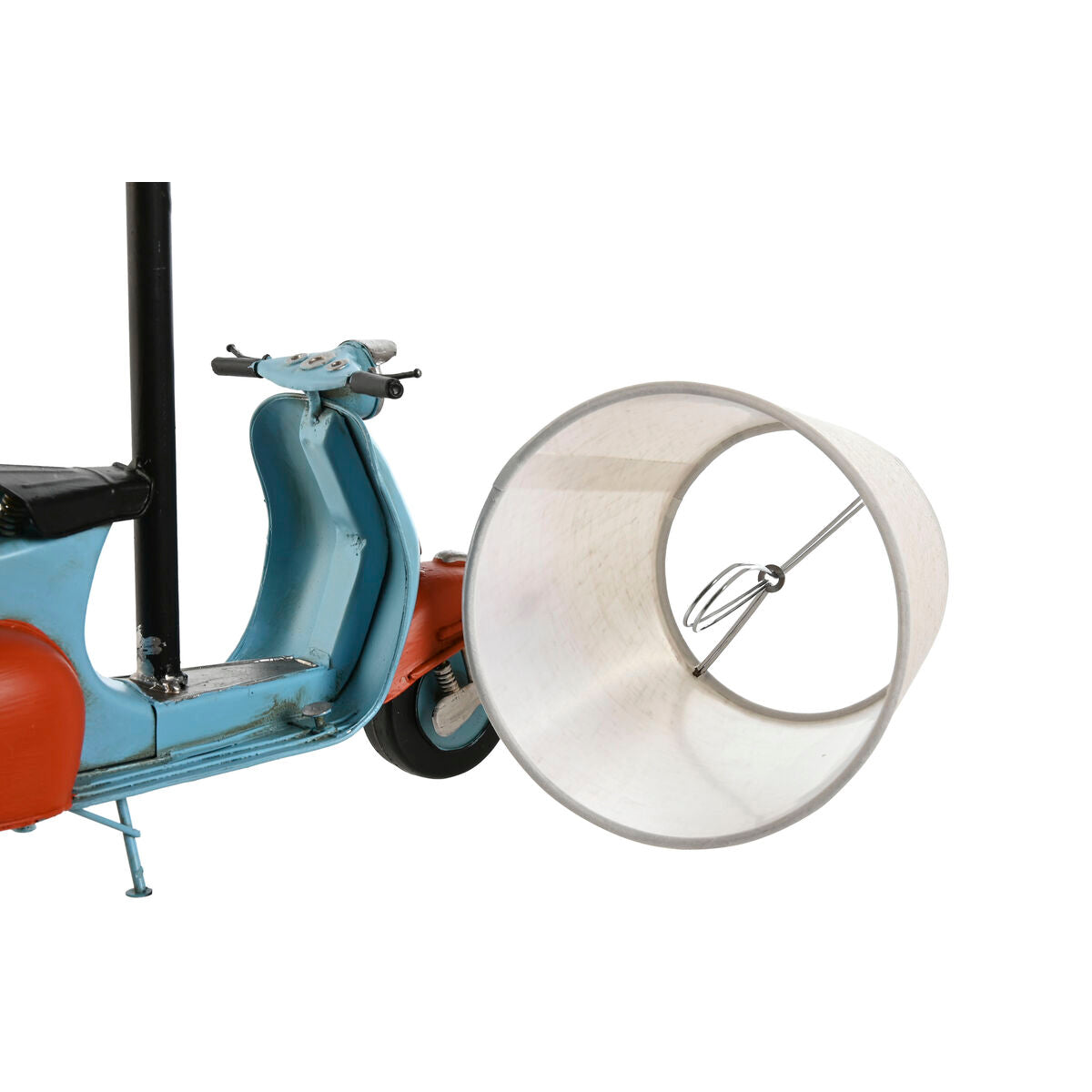 Home Esprit Bureaulamp Home Esprit Blauw Oranje Linnen Metaal 31 X 15 X 34 Cm