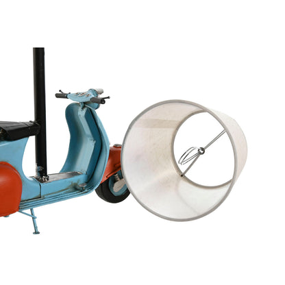 Home Esprit Bureaulamp Home Esprit Blauw Oranje Linnen Metaal 31 X 15 X 34 Cm