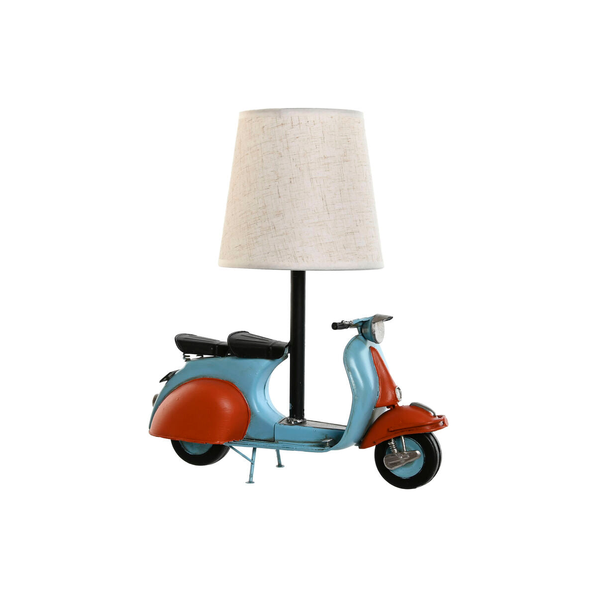 Home Esprit Bureaulamp Home Esprit Blauw Oranje Linnen Metaal 31 X 15 X 34 Cm
