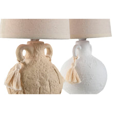 Home Esprit Bureaulamp Home Esprit Wit Beige Keramisch 220 V 15 X 15 X 28 Cm (2 Stuks)