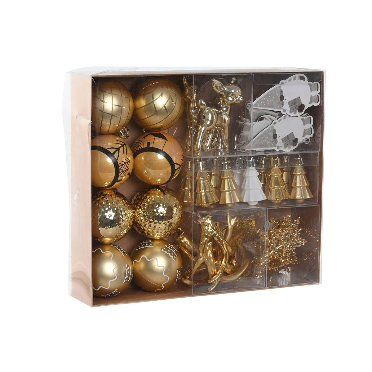 Home Esprit Kerstballen Home Esprit Gouden Polyethyleen 28 X 6 X 24 Cm (55 Onderdelen)