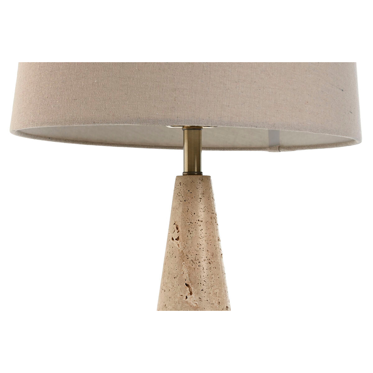Home Esprit Bureaulamp Home Esprit Beige Linnen Marmer 35 X 35 X 64 Cm