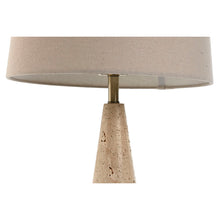 Home Esprit Bureaulamp Home Esprit Beige Linnen Marmer 35 X 35 X 64 Cm