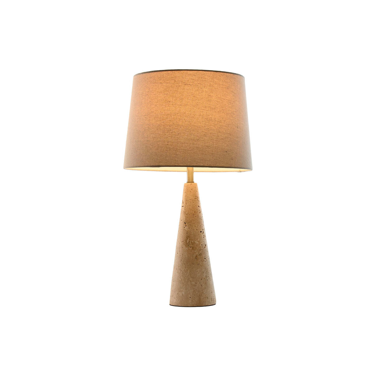 Home Esprit Bureaulamp Home Esprit Beige Linnen Marmer 35 X 35 X 64 Cm