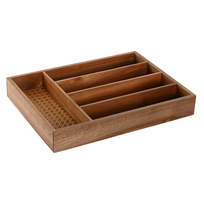 Home Esprit Bestekorganizer Home Esprit Natuurlijk Acacia 34,5 X 25,5 X 5 Cm