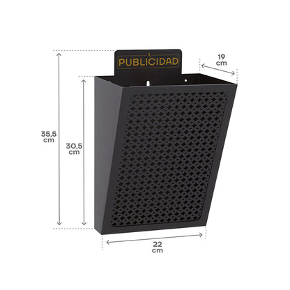 Arregui Brievenbus Arregui Zwart Staal 22 X 19 X 35,5 Cm