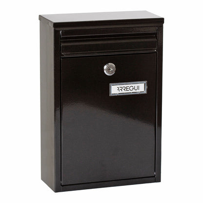 Arregui Brievenbus Arregui Zwart Staal 22 X 8 X 32 Cm