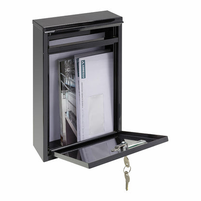 Arregui Brievenbus Arregui Zwart Staal 22 X 8 X 32 Cm