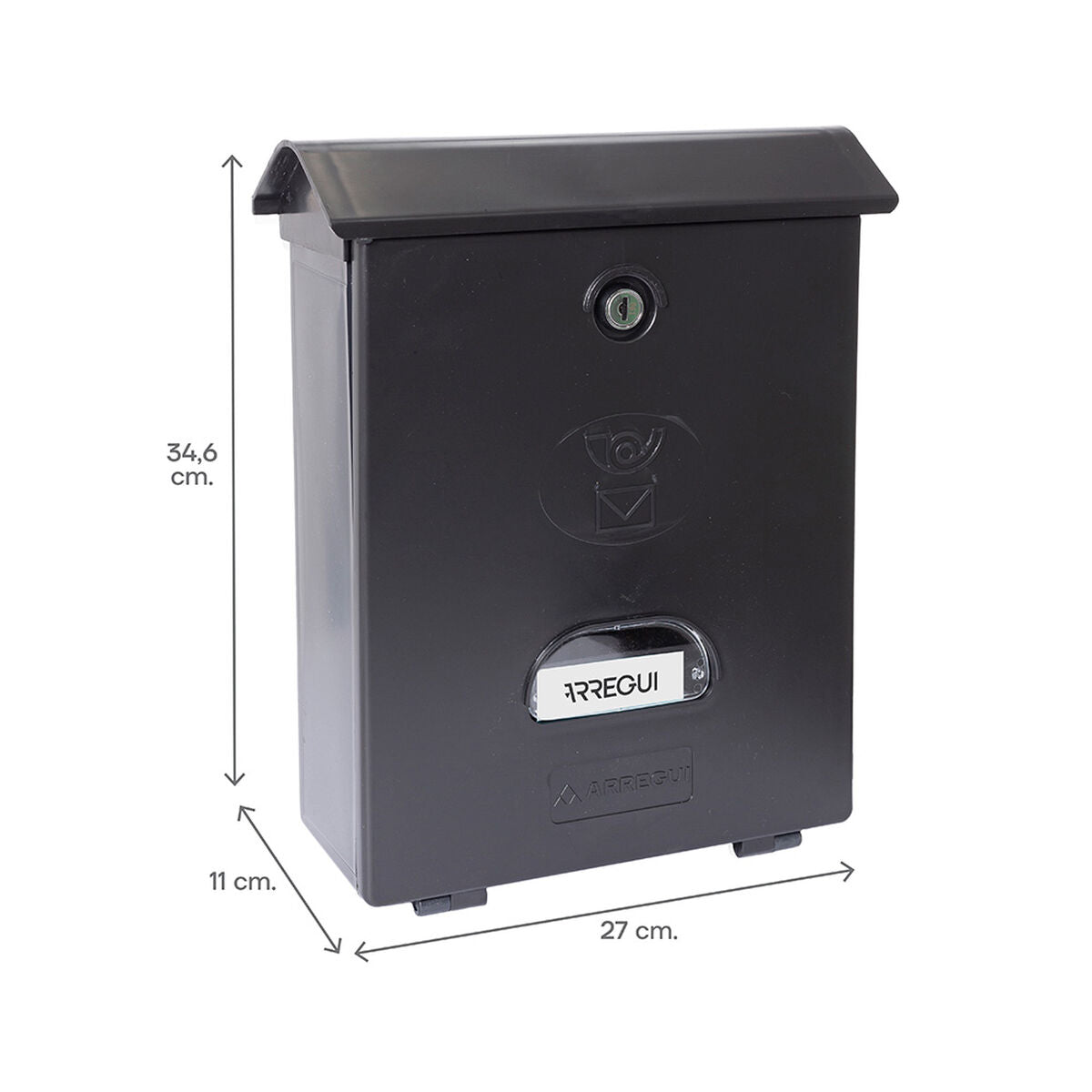 Arregui Brievenbus Arregui Zwart Polyestyreen Classic 27 X 11 X 34,6 Cm