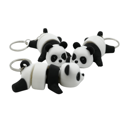 Sleutelhanger panda flexibel PLA zwart