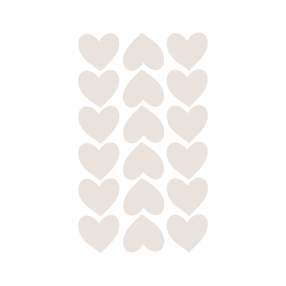 Wall decal hearts off-white