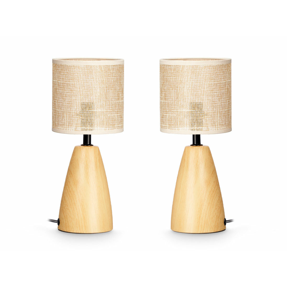 Gift Decor Bureaulamp Bruin 60 W 2 Stuks