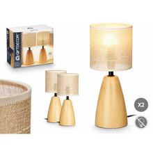 Gift Decor Bureaulamp Bruin 60 W 2 Stuks