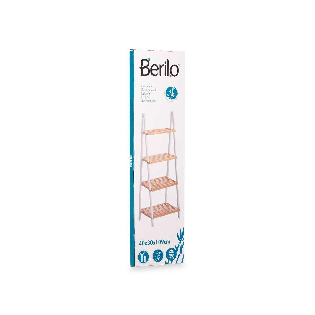 Berilo Badkamerschappen Berilo Wr5504-4-426 Wit Natuurlijk 40 X 109,3 X 30 Cm