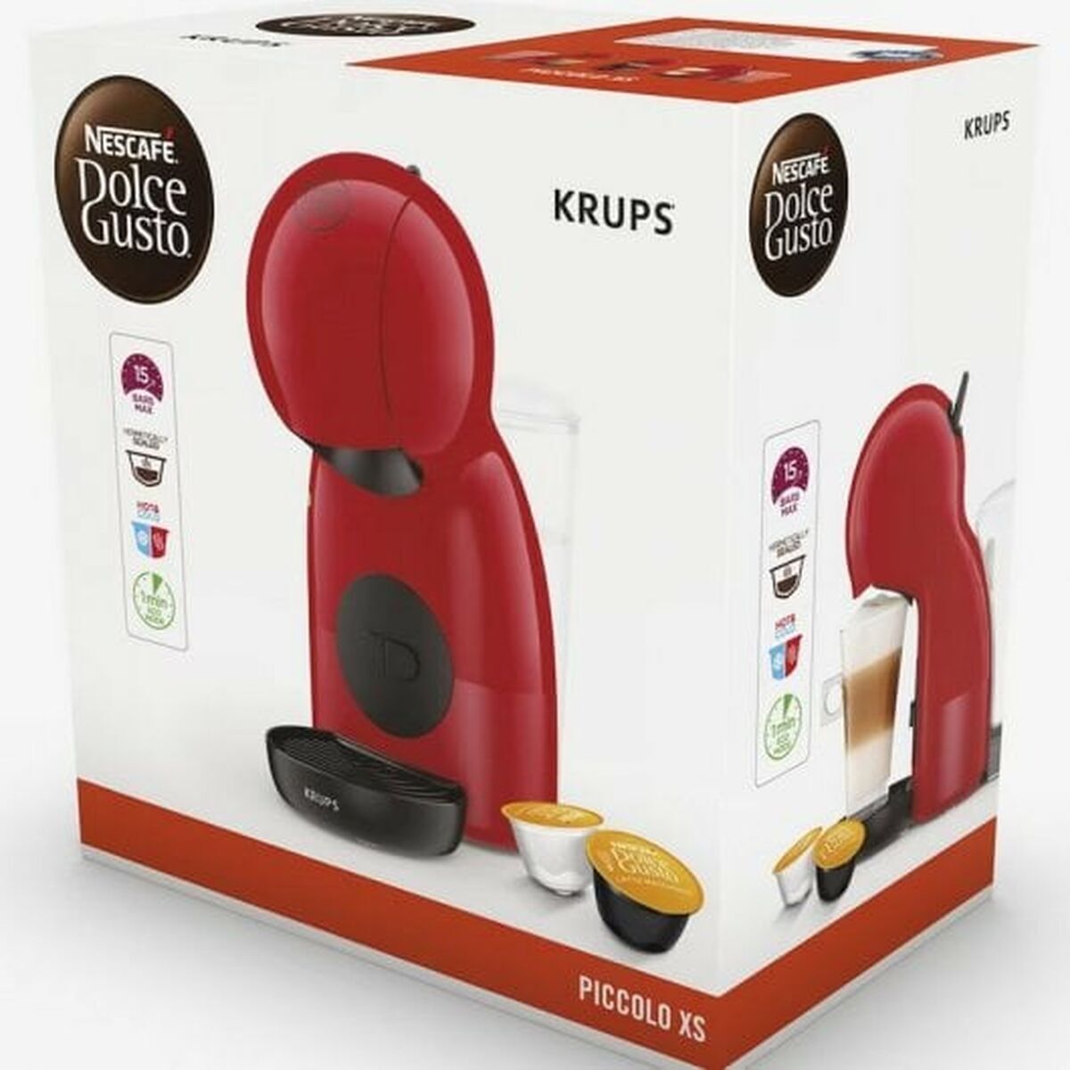 Krups Capsule Koffiemachine Krups Kp1A35As Rood 1600 W 15 Bar