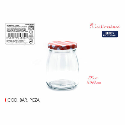 Mediterraneo Glazen Pot Mediterraneo Multifunctioneel 190 Ml Glas (48 Stuks)
