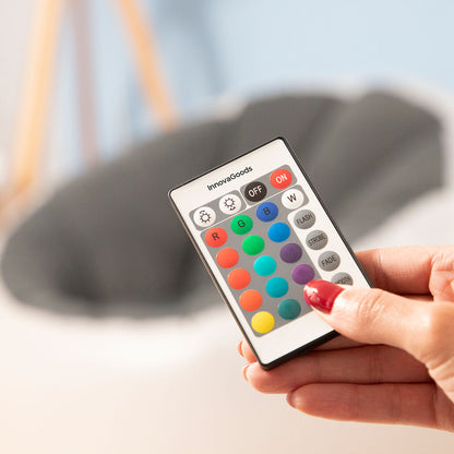 Innovagoods Opblaasbare Fauteuil Met Veelkleurige Lampjes En Afstandsbediening Chight Innovagoods