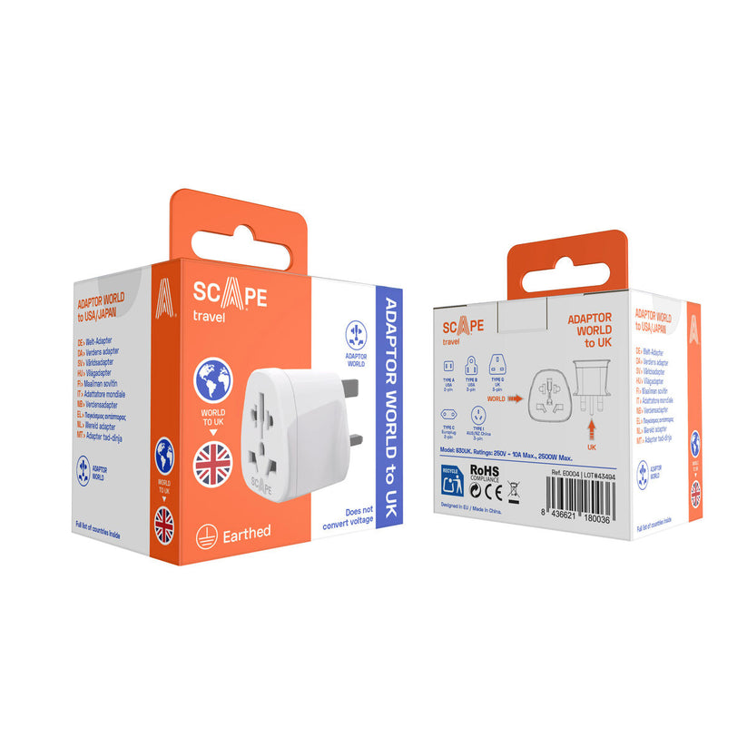 Scape Travel Stekkerdoos Scape Travel 830Uk Plastic 13 A – Huismerken.nl