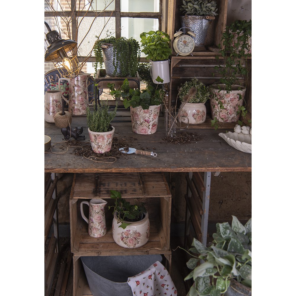 Plantenstandaard 32x26x27 cm bruin hout metaal