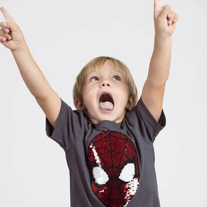 Spider-Man Kinder-T-Shirt Met Korte Mouwen Spider-Man Donker Grijs