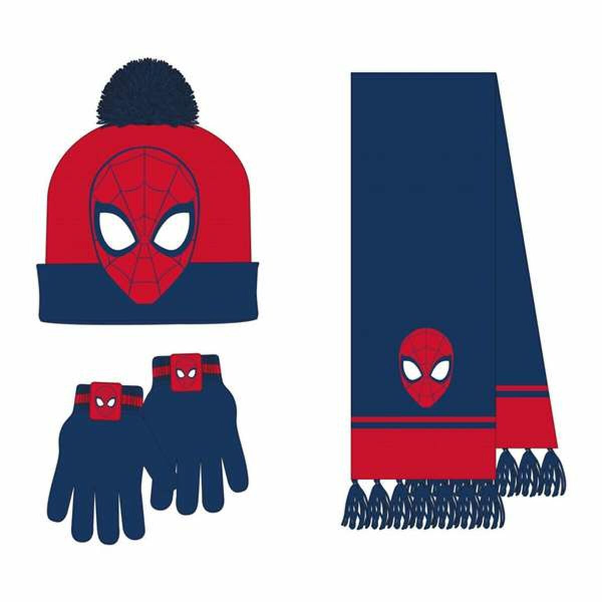 Spider-Man Muts En Wanten Spider-Man Blauw