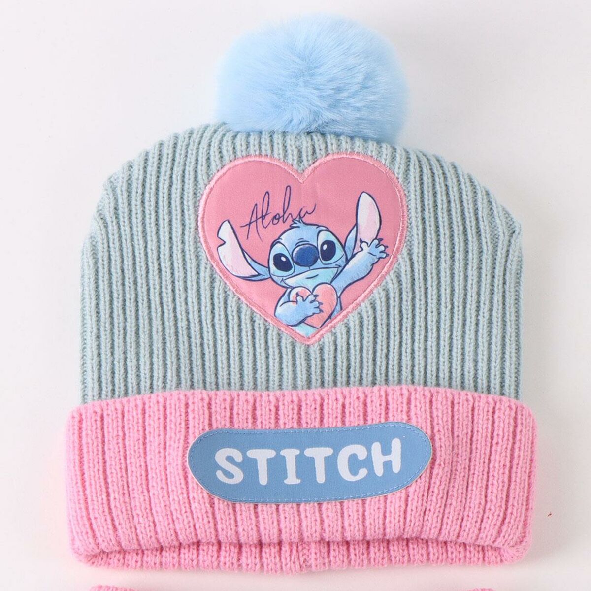 Stitch Muts En Wanten Stitch Licht Blauw