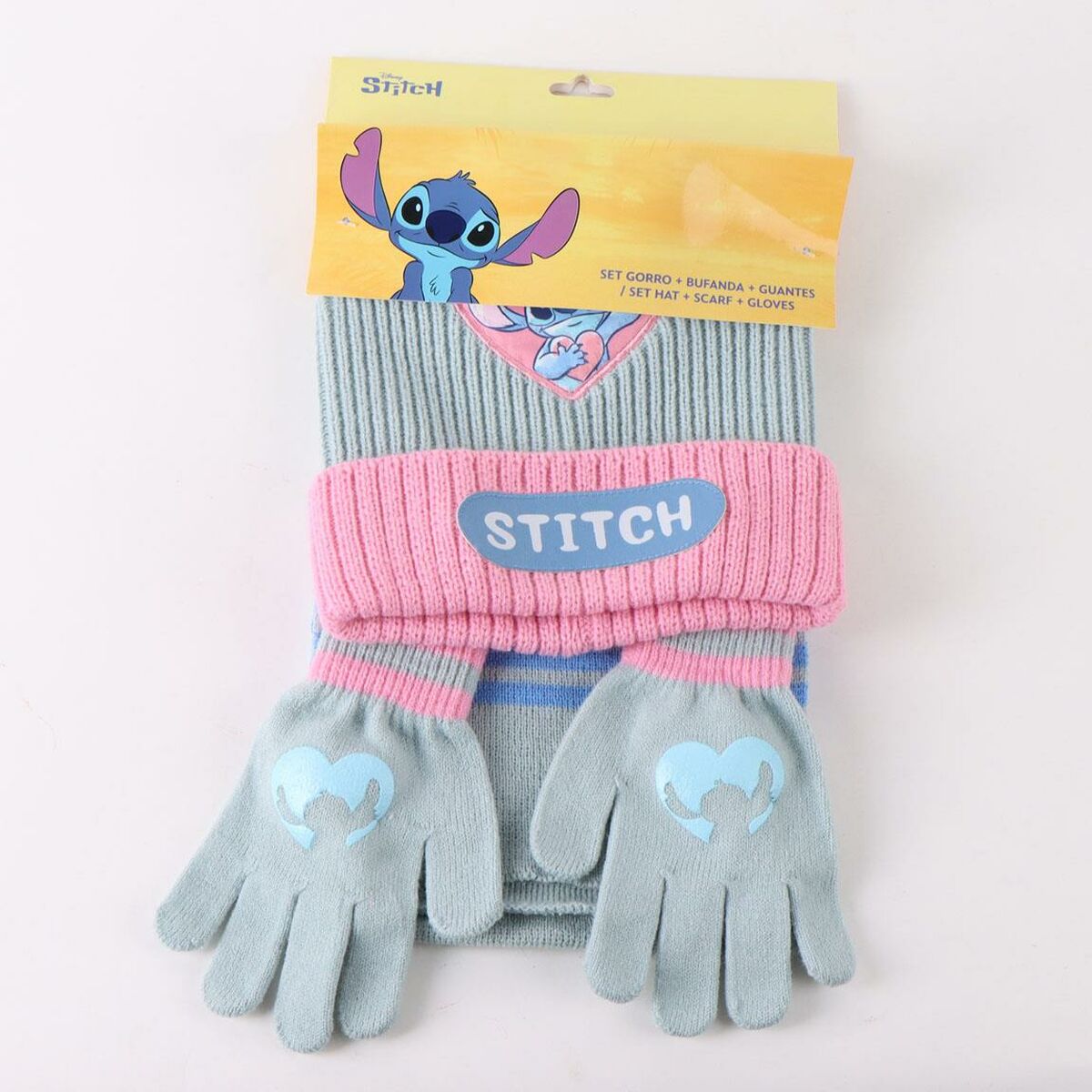 Stitch Muts En Wanten Stitch Licht Blauw