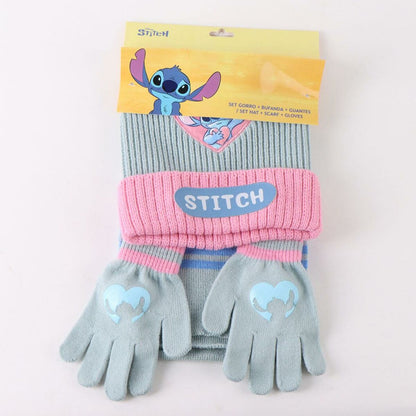 Stitch Muts En Wanten Stitch Licht Blauw