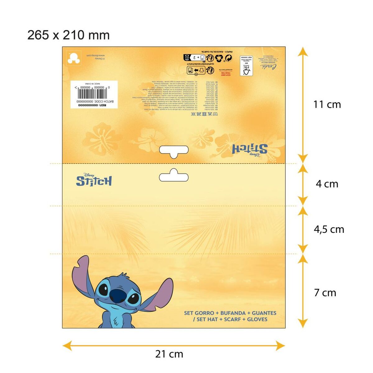 Stitch Muts En Wanten Stitch Licht Blauw