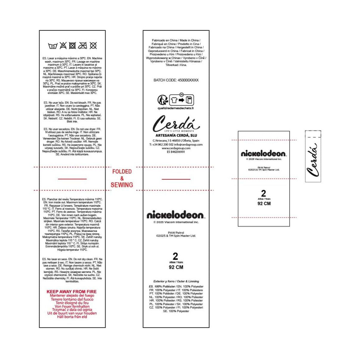 The Paw Patrol Kinderkamerjas The Paw Patrol Blauw