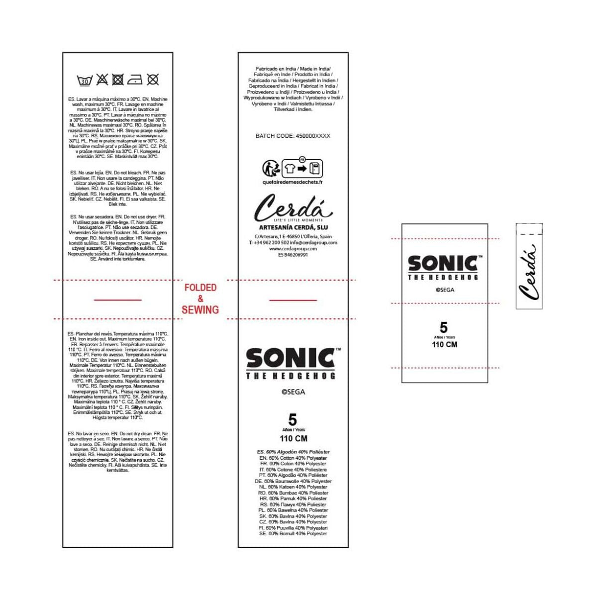 Sonic Kindersweater Sonic Donkerblauw