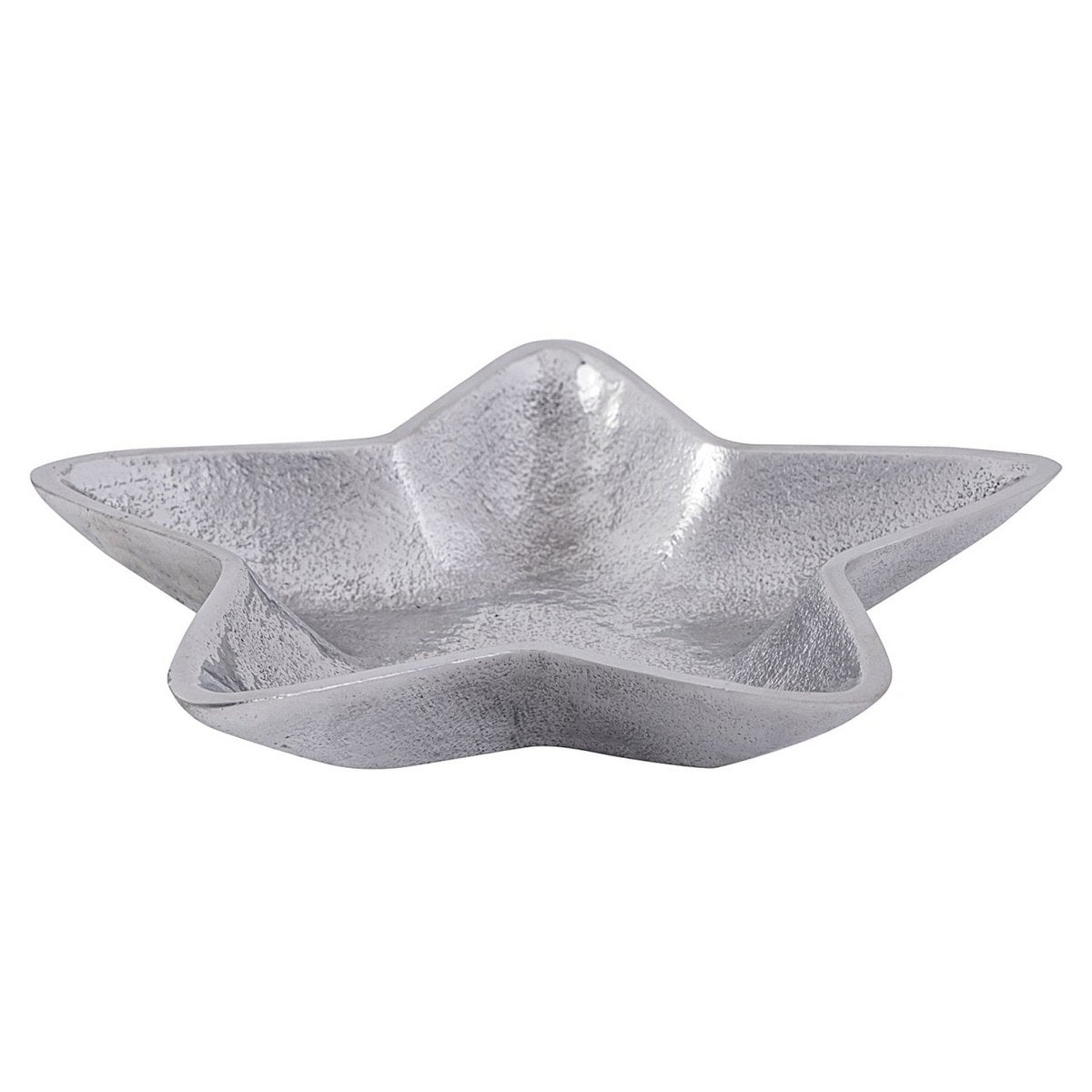 Decoratieschaaltjes aluminium goud zilver 25 cm set van 2