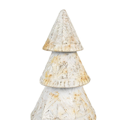 Christmas Decoration Figurine Christmas Tree 32 cm White Metal