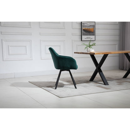 Fauteuil dennengroen draaibaar 61x62x85 cm