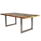 Table 220x100 cm, colorful reclaimed wood