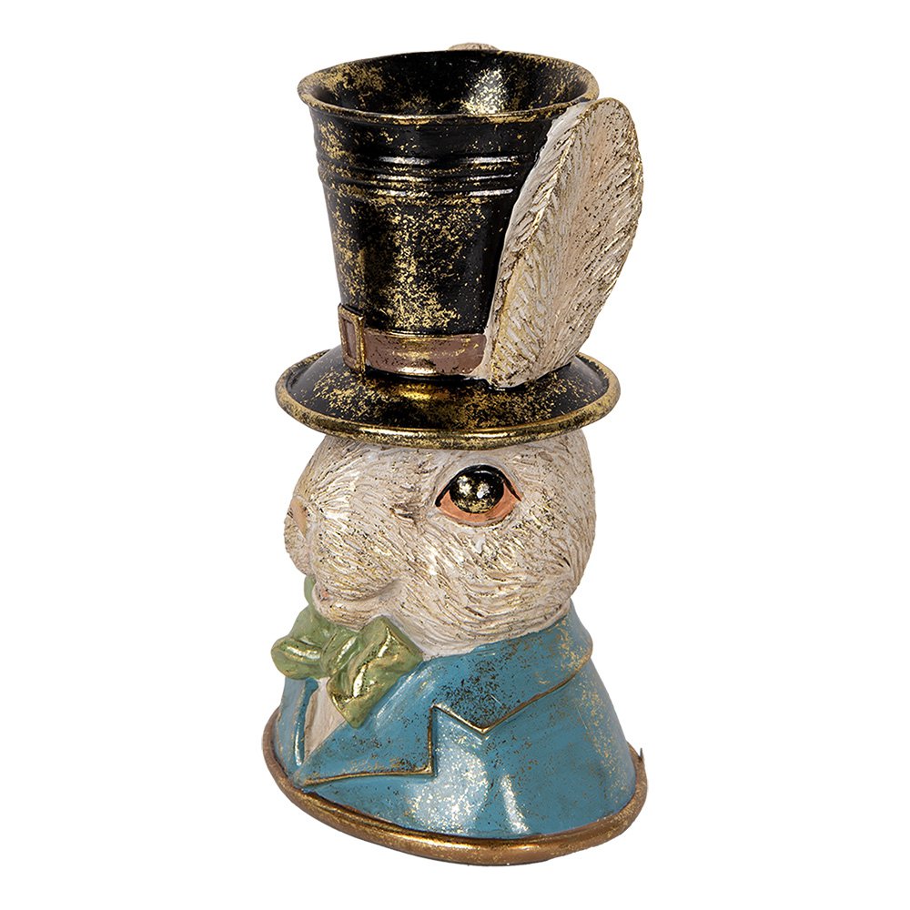 Decoratie Beeld Konijn 29 cm Beige Kunststof
