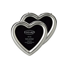 Fotolijst hart 7x7 cm verzilverd set van 2