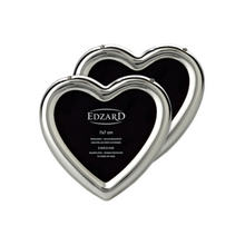 Edzard 2 Set Mini Picture Frame Heart (7x7 cm), noble silver-plated, tarnish-proof